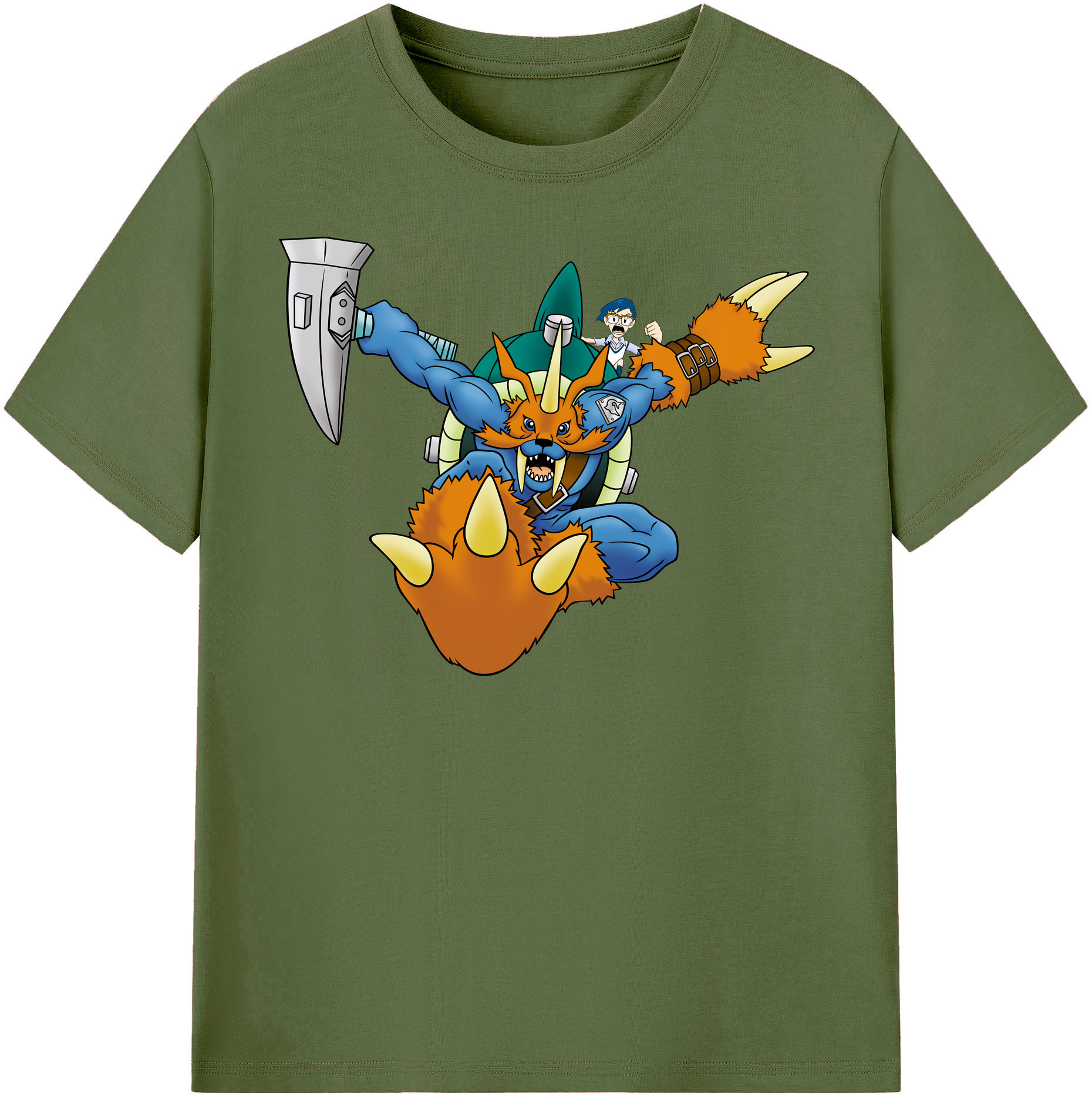 （画像用） Digimon デジタルモンスター/デジモン 綿100％半袖Tシャツ（フロントプリント）